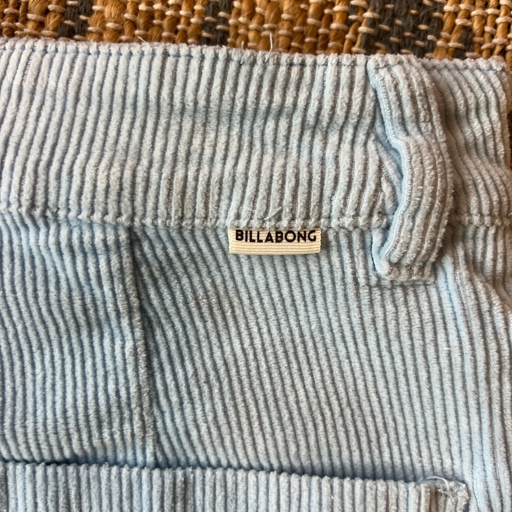 NWOT Billabong Light Blue Corduroy High Waist Women's Shorts - Picture 7 of 9